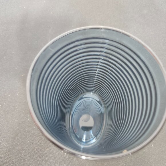 Vintage Set of 6 The Cellar Blue Ribbed Drinking Glasses - Picture 7 of 10